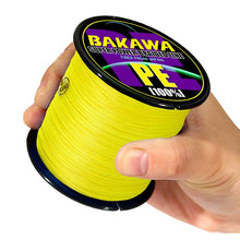 Load image into Gallery viewer, BAKAWA 4 Braided Fishing Line Length:300m/330yds Diameter:0.2mm-0.42mm,size:10-85lb Japan PE braided line Floating Line