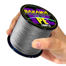 Load image into Gallery viewer, BAKAWA 4 Braided Fishing Line Length:300m/330yds Diameter:0.2mm-0.42mm,size:10-85lb Japan PE braided line Floating Line