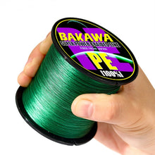Load image into Gallery viewer, BAKAWA 4 Braided Fishing Line Length:300m/330yds Diameter:0.2mm-0.42mm,size:10-85lb Japan PE braided line Floating Line