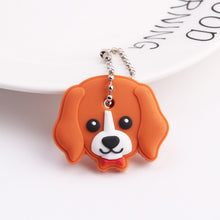 Load image into Gallery viewer, Cute Cartoon Keychain Silicone Cat Dog Protective Key Case Cover for Key Control Dust Cap Holder Gift Women Key Chain