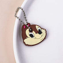 Load image into Gallery viewer, Cute Cartoon Keychain Silicone Cat Dog Protective Key Case Cover for Key Control Dust Cap Holder Gift Women Key Chain