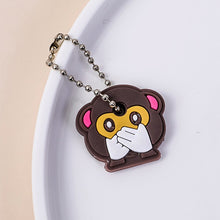 Load image into Gallery viewer, Cute Cartoon Keychain Silicone Cat Dog Protective Key Case Cover for Key Control Dust Cap Holder Gift Women Key Chain