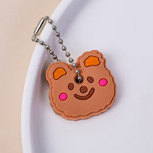Load image into Gallery viewer, Cute Cartoon Keychain Silicone Cat Dog Protective Key Case Cover for Key Control Dust Cap Holder Gift Women Key Chain