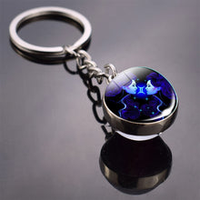 Load image into Gallery viewer, 12 Constellation Keychain Fashion Double Side Cabochon Glass Ball Keychain Zodiac Signs Jewelry For Men For Women Birthday Gift
