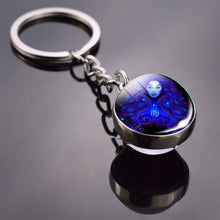 Load image into Gallery viewer, 12 Constellation Keychain Fashion Double Side Cabochon Glass Ball Keychain Zodiac Signs Jewelry For Men For Women Birthday Gift
