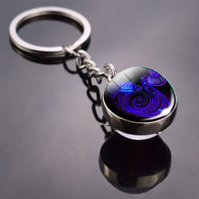 Load image into Gallery viewer, 12 Constellation Keychain Fashion Double Side Cabochon Glass Ball Keychain Zodiac Signs Jewelry For Men For Women Birthday Gift
