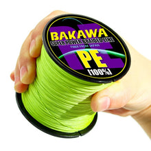 Load image into Gallery viewer, BAKAWA  4 Braided Fishing Line   Length:300m/330yds  Diameter:0.2mm-0.42mm,size:10-85lb Japan PE braided line  Floating Line
