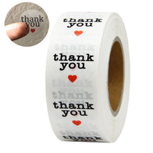 Load image into Gallery viewer, 50-500pcs Labels 1inch Clear Gold Foil Thank You Stickers For Wedding Pretty Gift Cards Envelope Sealing Label Stickers
