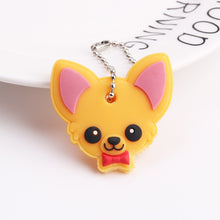 Load image into Gallery viewer, Cute Cartoon Keychain Silicone Cat Dog Protective Key Case Cover for Key Control Dust Cap Holder Gift Women Key Chain
