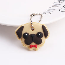 Load image into Gallery viewer, Cute Cartoon Keychain Silicone Cat Dog Protective Key Case Cover for Key Control Dust Cap Holder Gift Women Key Chain

