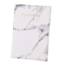 Load image into Gallery viewer, Elastic Band Leather Passport Cover RFID Blocking For Cards Travel Passport Holder Wallet Document Organizer Case Men Women
