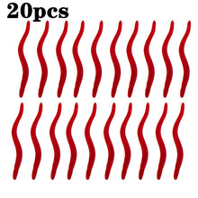 Load image into Gallery viewer, 20PCS-100pcs Lifelike Red Worm Soft Lure Earthworm ice Winter Fishing Silicone Artificial Bait Fishy Shrimp Additive Bass Carp
