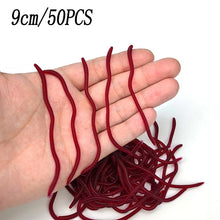 Load image into Gallery viewer, 20PCS-100pcs Lifelike Red Worm Soft Lure Earthworm ice Winter Fishing Silicone Artificial Bait Fishy Shrimp Additive Bass Carp
